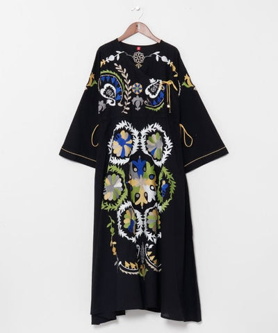 Statement Embroidery Bohemian Crossover Dress