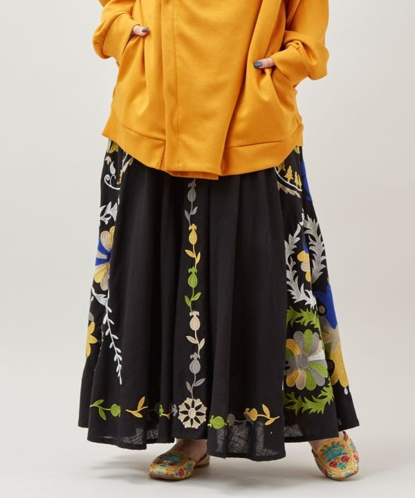 Ethnic Embroidered Long Skirt