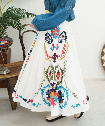Ethnic Embroidered Long Skirt