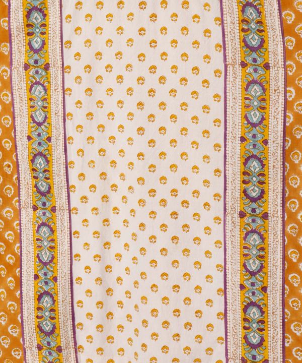 Men's Bohemian Block Print Cotton Shirt Tops by AMINA - Ametsuchi