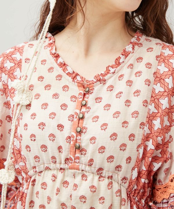 Bohemian Block Print Dress