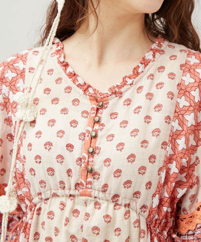 Bohemian Block Print Dress