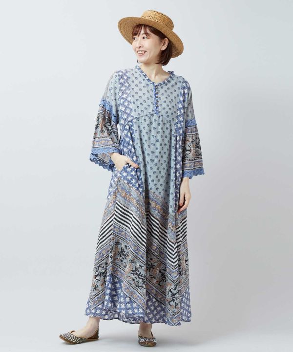 Bohemian Block Print Dress