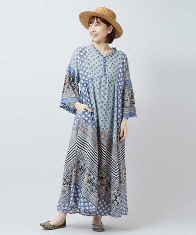 Bohemian Block Print Dress