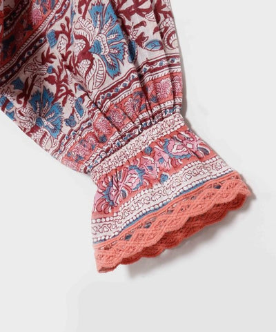 Bohemian Block Print Blouse