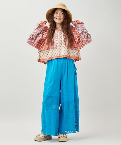 Bohemian Block Print Blouse