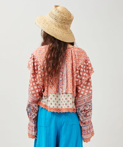 Bohemian Block Print Blouse
