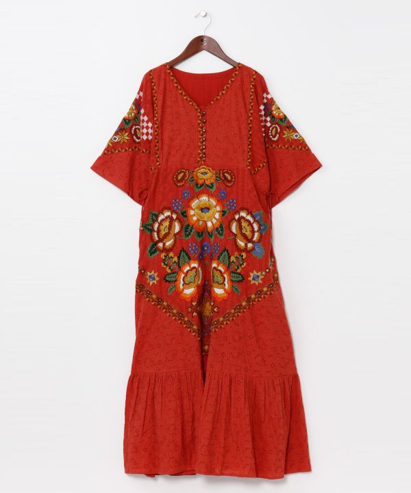 Roma Rose Embroidery Dress Dresses by AMINA - Ametsuchi
