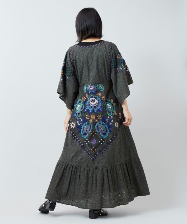 Roma Rose Embroidery Dress Dresses by AMINA - Ametsuchi