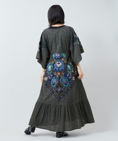 Roma Rose Embroidery Dress Dresses by AMINA - Ametsuchi