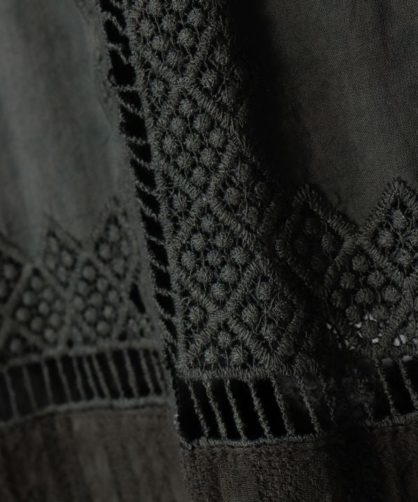 Roma Rose Embroidered Men Shirt by AMINA - Ametsuchi