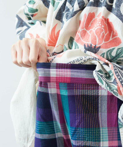 Madras Check Wide Pants by AMINA - Ametsuchi