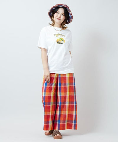 Madras Check Wide Pants by AMINA - Ametsuchi