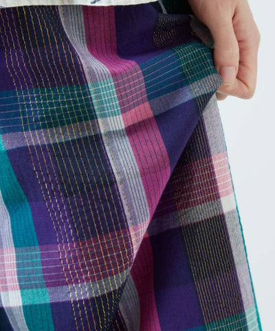 Madras Check Wide Pants by AMINA - Ametsuchi