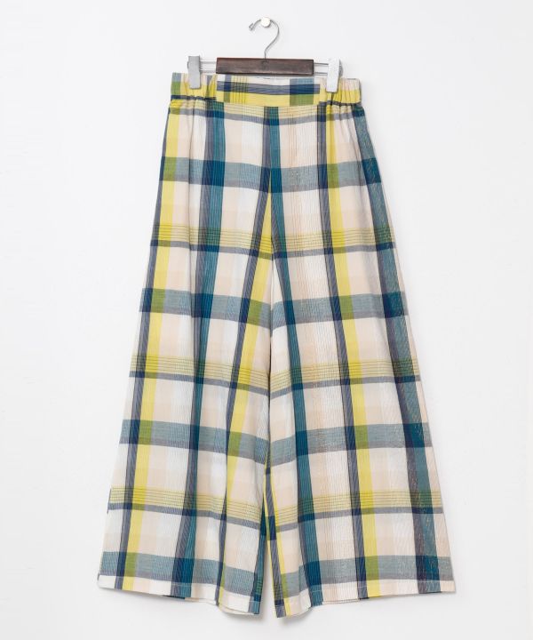 Madras Check Wide Pants