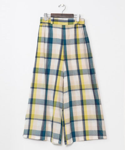 Madras Check Wide Pants by AMINA - Ametsuchi