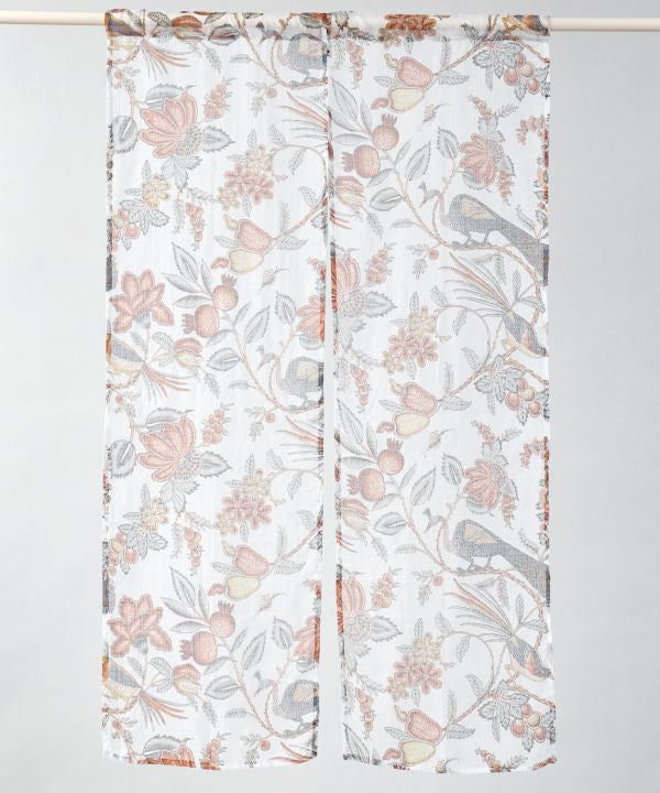 Floral Birds Noren Curtain