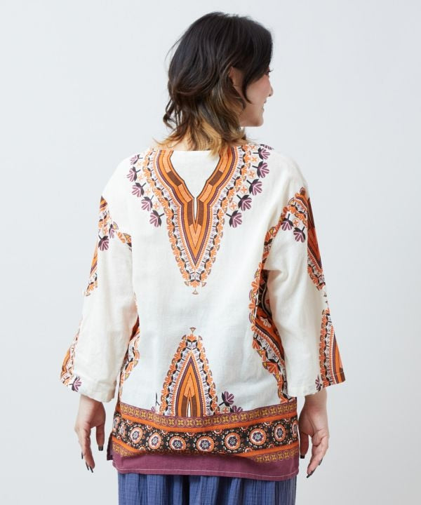 Dashiki Embroidery Ethnic Cotton Top