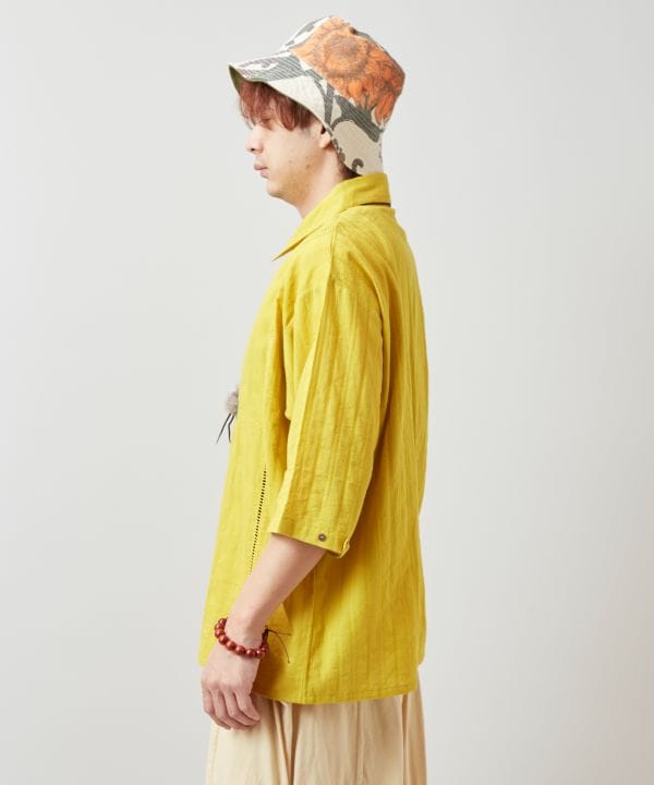 Embroidered Dobby Cotton Shirt Tops by AMINA - Ametsuchi