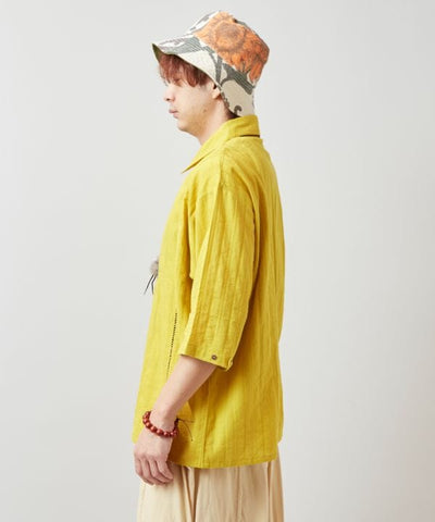 Embroidered Dobby Cotton Shirt Tops by AMINA - Ametsuchi