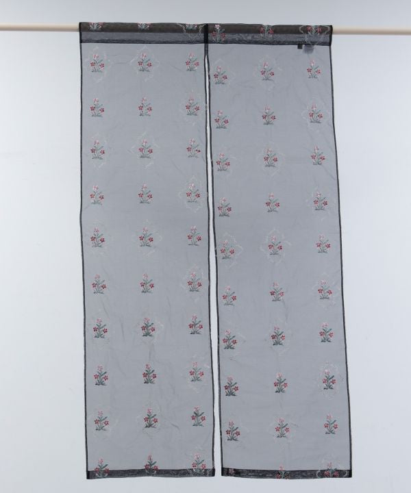 Floral Sheer Noren Curtain