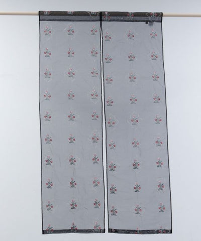 Floral Sheer Noren Curtain