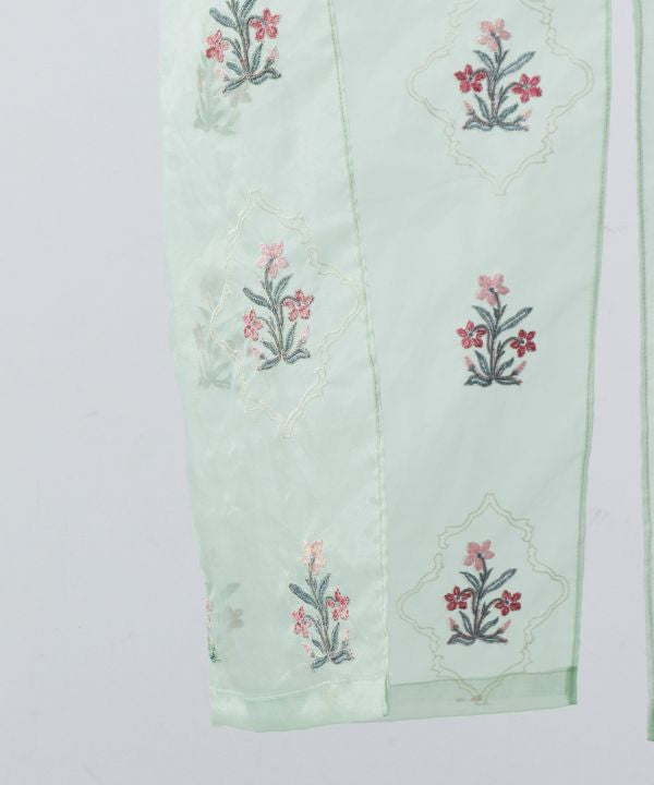 Floral Sheer Noren Curtain