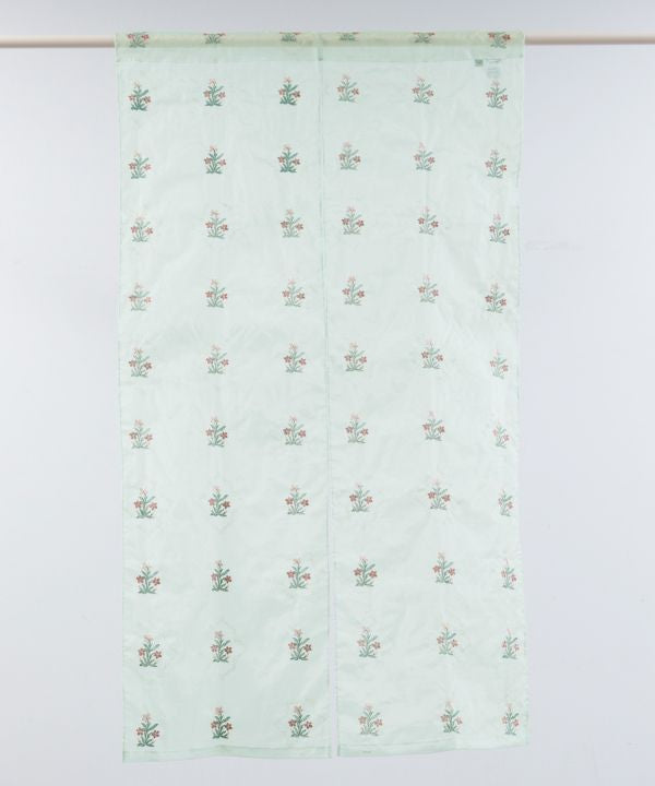 Floral Sheer Noren Curtain