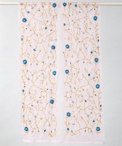 Floral Sheer Noren Curtain