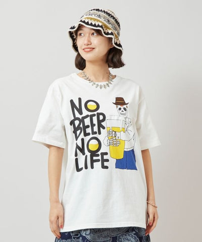 Beer Calavera T-Shirt by AMINA - Ametsuchi