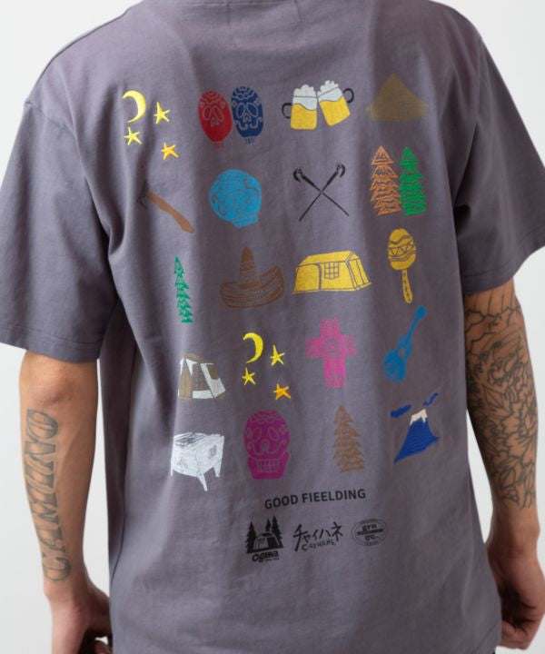 Ogawa×grn×Amina Calavera Camp T-Shirt Tops by AMINA - Ametsuchi