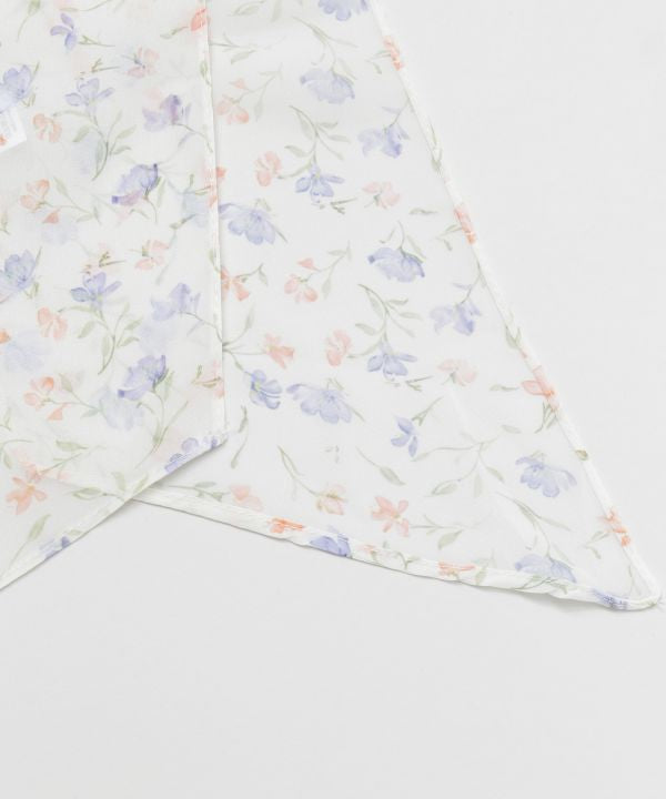 Floral Ribbon Slim Scarf