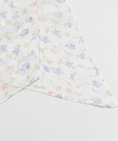 Floral Ribbon Slim Scarf