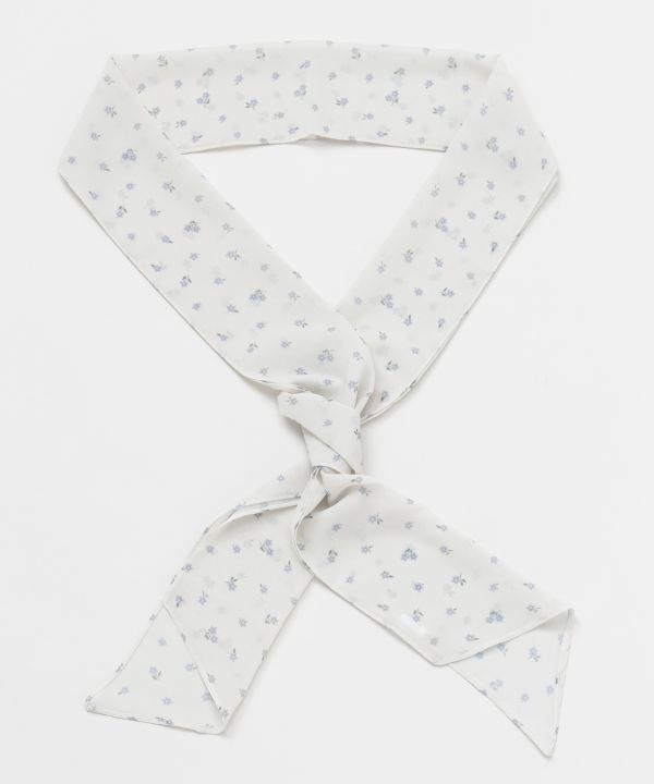 Floral Ribbon Slim Scarf