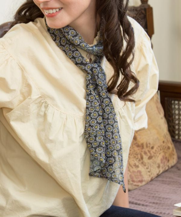 Floral Ribbon Slim Scarf
