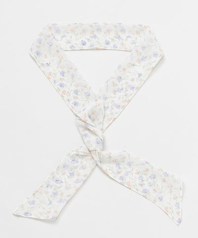Floral Ribbon Slim Scarf