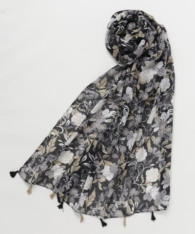 Soft Textured Floral Scarf