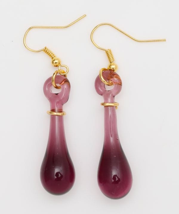 Teardrop Venetian Glass Artisan Earrings Earrings by 欧州航路 - Ametsuchi