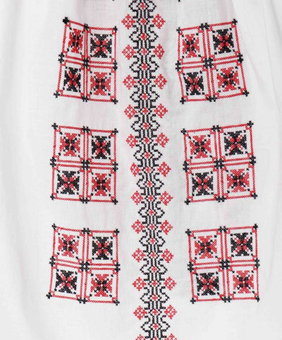 Geometric Embroidery Bloue