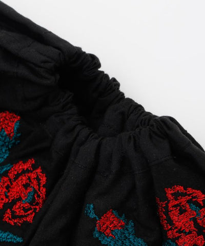 Floral Embroidery Scrunchie