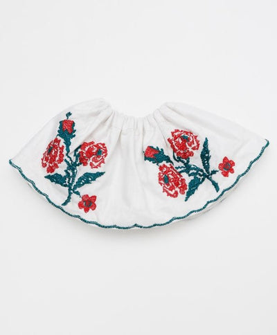 Floral Embroidery Scrunchie