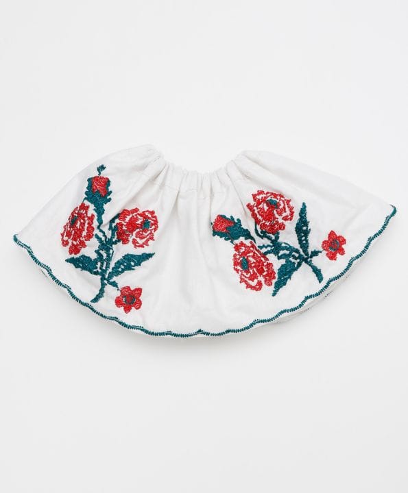 Floral Embroidery Scrunchie