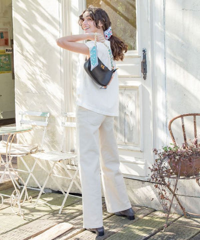 Floral Embroidery Scrunchie