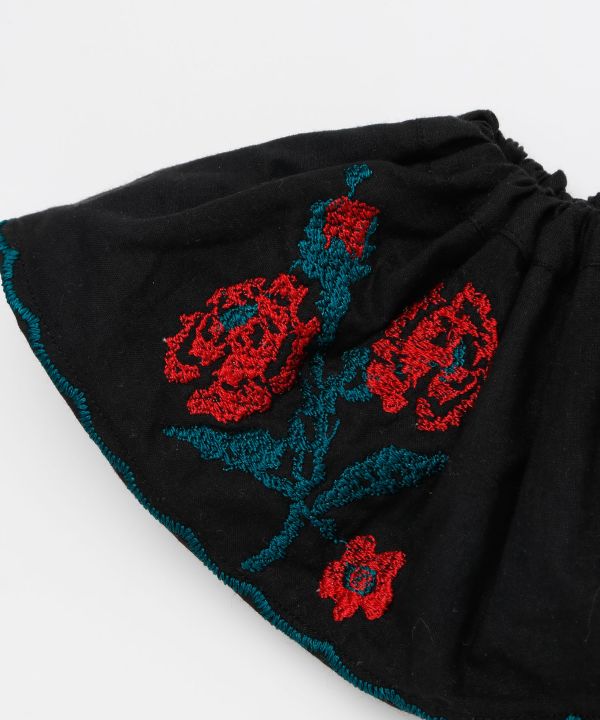 Floral Embroidery Scrunchie