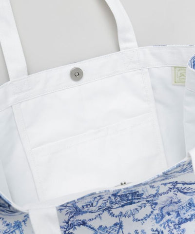Organic Cotton French Print Tote Bag