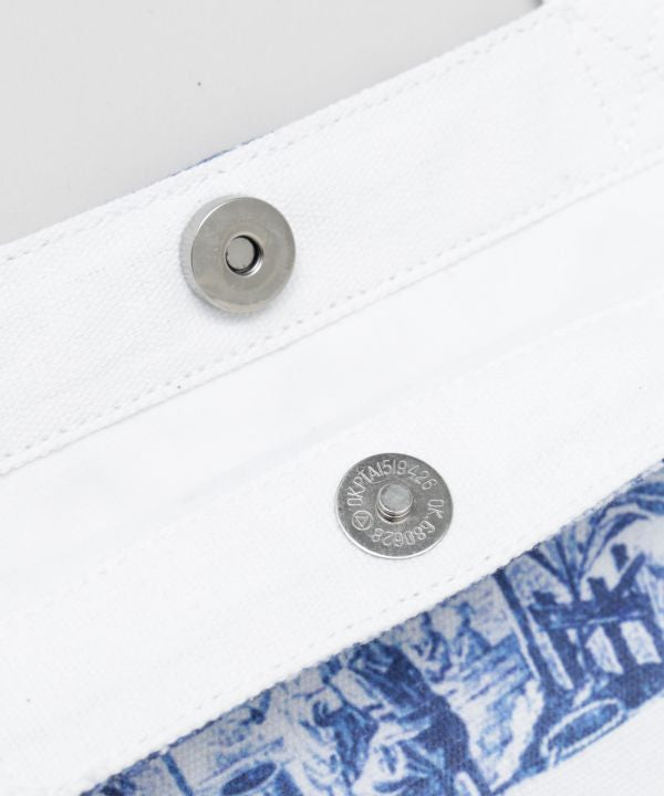 Organic Cotton French Print Tote Bag