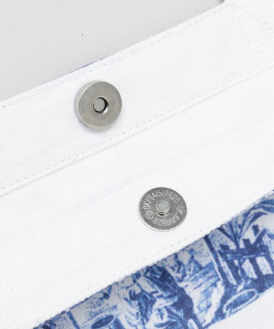 Organic Cotton French Print Tote Bag