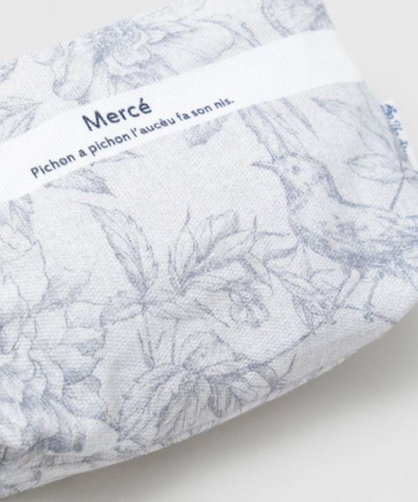 Organic Cotton French Print Pouch