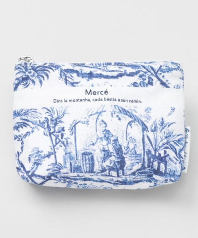 Organic Cotton French Print Pouch