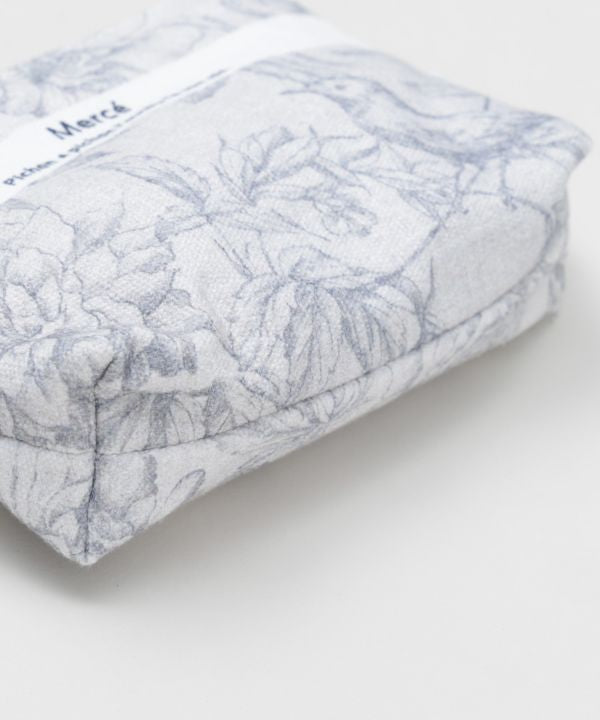 Organic Cotton French Print Pouch